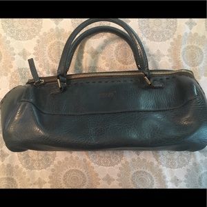 Matt & Nat Vegan Leather Barrel Purse Dark Teal